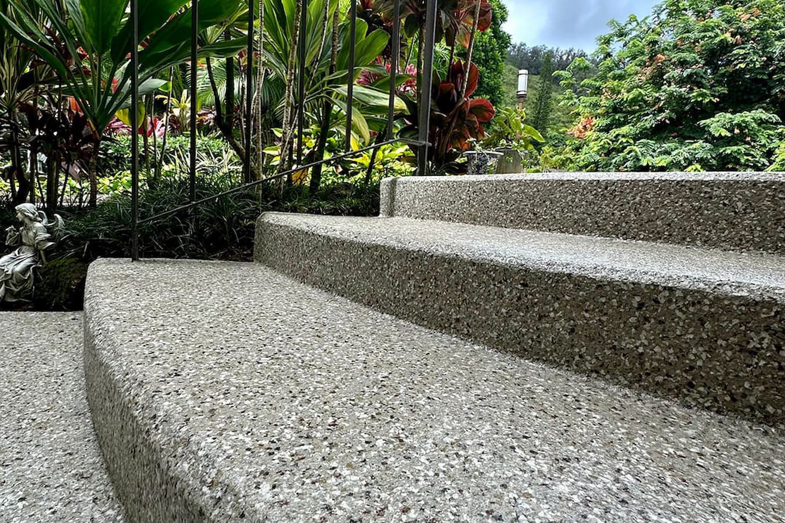polyurea concrete coating on stairs